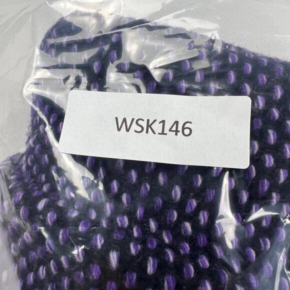 Per Se by Carlisle Wool Blend Zip Front Purple Black Tweed Skirt Size 16 - Picture 11 of 12